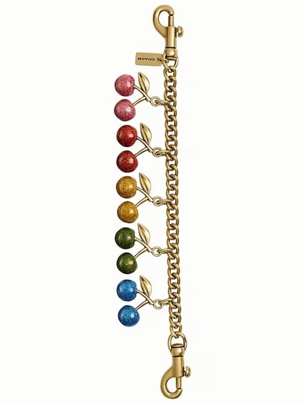 Coach Rainbow Cherries Chain Bag Charm NWT - RARE